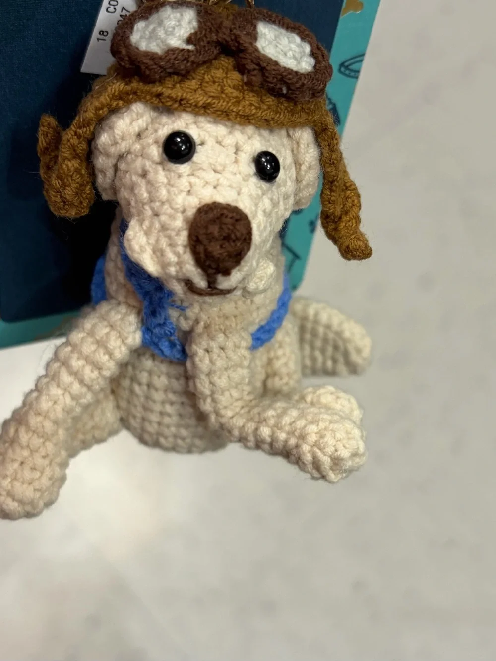 NWT ⚜️🐶⚜️ Piper K Handmade Crochet Dog  Bag Charm & Key Chain
